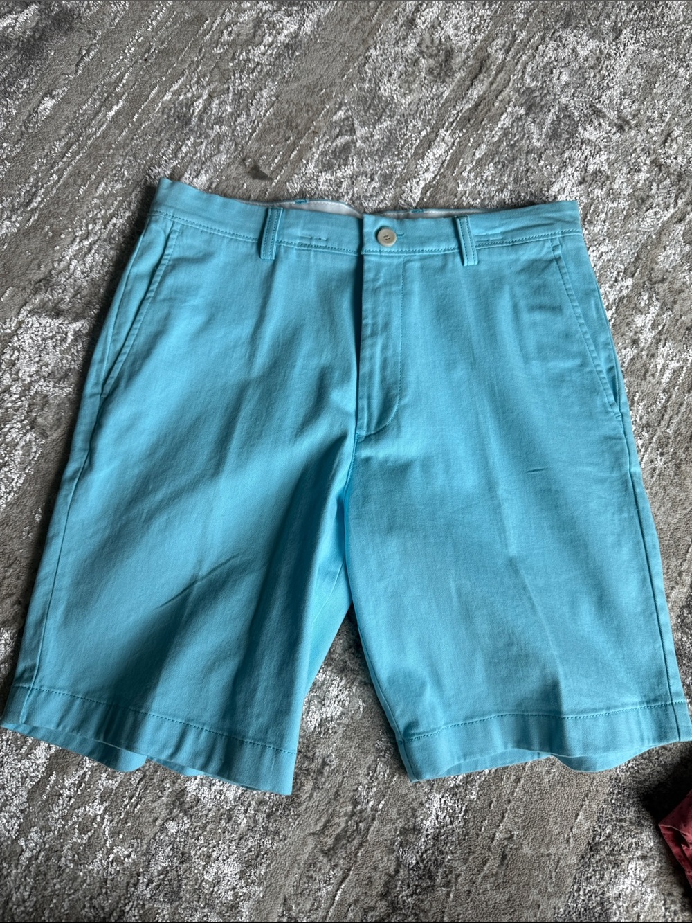 Roundtree & Yorke Turquoise Flat-Front Men's Shorts